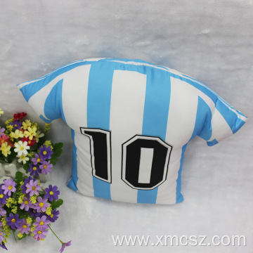 Football polo shirt shaped pillow